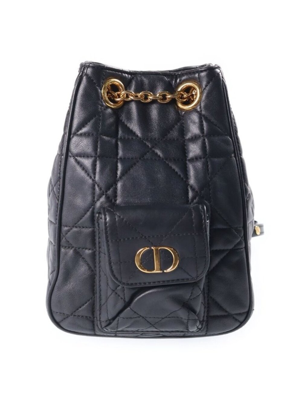 Dior Caro Backpack Medium Black Lambskin